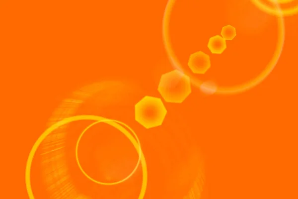 Abstrakt Orange Konsistens Med Bokeh Effekt Ljus Form Polygoner Och — Stockfoto