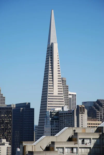 Место Путешествий View Famous Transamerica Pyramid San Francisco California — стоковое фото