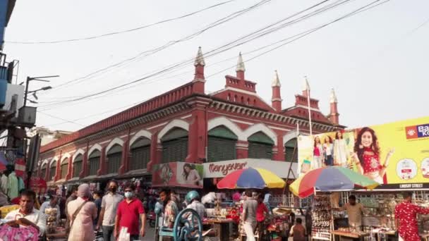 Magasinage Foule New Market Kolkata — Video