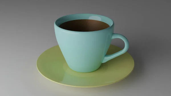 Rendering Cup Coffee — Stock Photo, Image