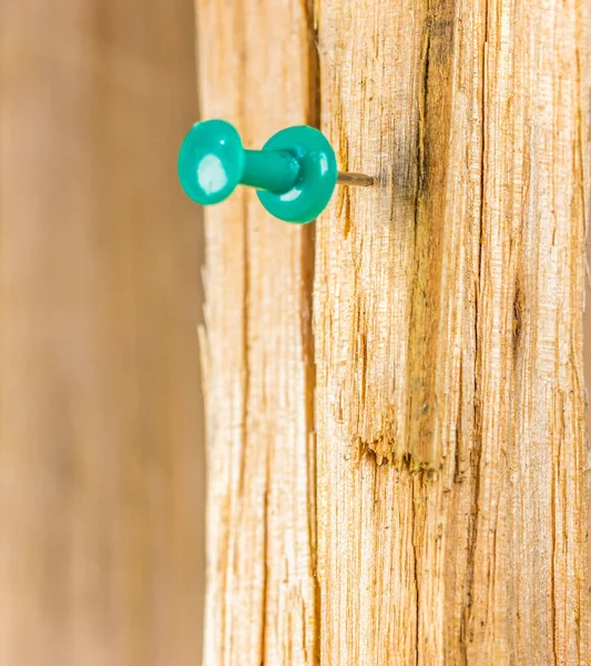 Alfiler Sujetado Una Tabla Madera — Foto de Stock