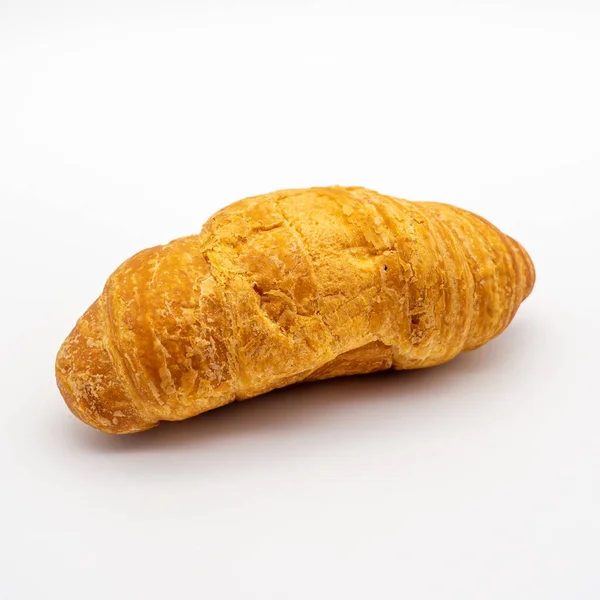 Teljes Croissant Elszigetelt Fehér Alapon — Stock Fotó