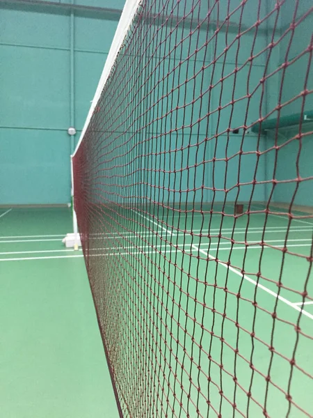 Boş Bir Badminton Kortunun Dikey Görüntüsü — Stok fotoğraf