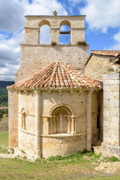 Vue Verticale Ermitage Roman San Pantaleon Burgos Castille Léon Espagne — Photo