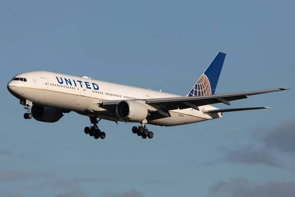 Amsterdam Nederländerna Sep 2020 United Airlines Ual Närmar Sig Amsterdams — Stockfoto