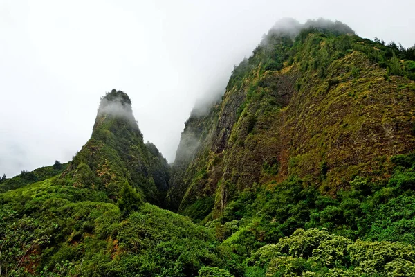Híres Iao Iao Valley Állami Parkban Maui Ban Hawaii — Stock Fotó