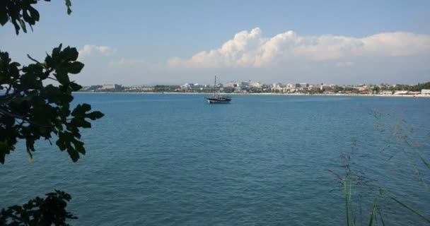 View City Island Mediterranean Sea North Israel — Stock Video