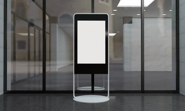 Ein Modernes Leeres Totem Kiosk Digitale Beschilderung Rendering — Stockfoto