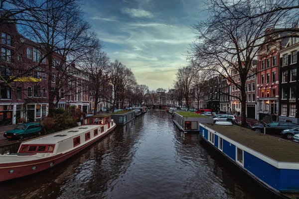 Amsterdam Netherlands Dec 2019 Amsterdam Dec 2019 Sunset — 스톡 사진