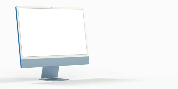 Een Weergave Van Een Computerscherm Met Blanco Wit Scherm — Stockfoto