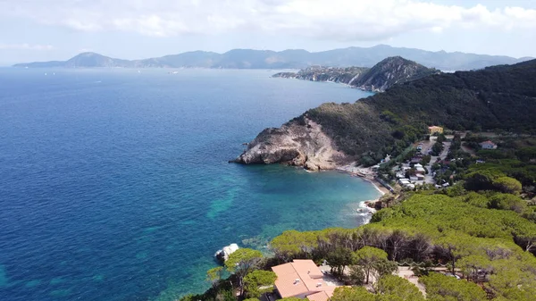 Uma Imagem Aérea Parque Nacional Arquipélago Toscana Portoferraio Itália — Fotografia de Stock