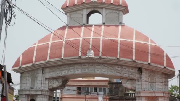 Línea Personas Que Van Templo Kalighat Kali Para Celebrar Ganga — Vídeos de Stock
