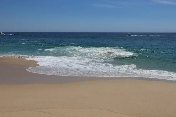 Далекий Тихий Океан Пляжний Ландшафт Золотими Пісками Лос Кабосі Кабо — стокове фото