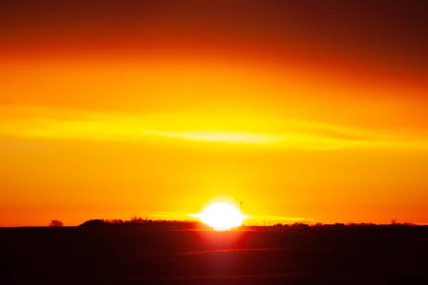 Nahaufnahme Einer Schönen Skyline Und Leuchtenden Farben Bei Sonnenuntergang — Stockfoto