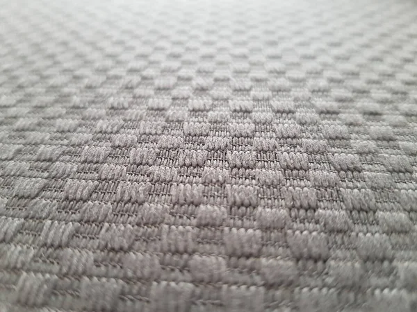 Tiro Macro Tecido Cinza Com Pequenos Quadrados — Fotografia de Stock