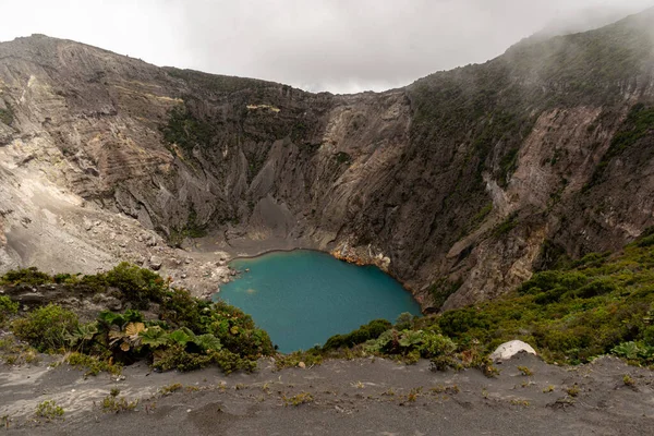 Paisaje Espeluznante Del Cráter Del Volcán Activo Irazu Costa Rica —  Fotos de Stock