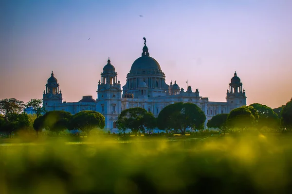 Вибіркова Зйомка Майдану Колкаті Індія Під Час Чудового Заходу Сонця — стокове фото