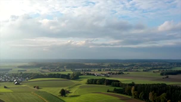 Zachód Słońca Polu Przyrody Malowniczy Widok — Wideo stockowe