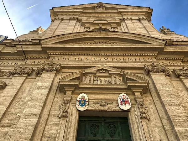 Een Lage Hoek Van Santa Maria Vallicella Kerk Chiesa Nuova — Stockfoto
