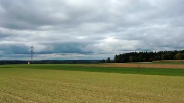 Solnedgång Fältet Natur Vacker Utsikt — Stockvideo