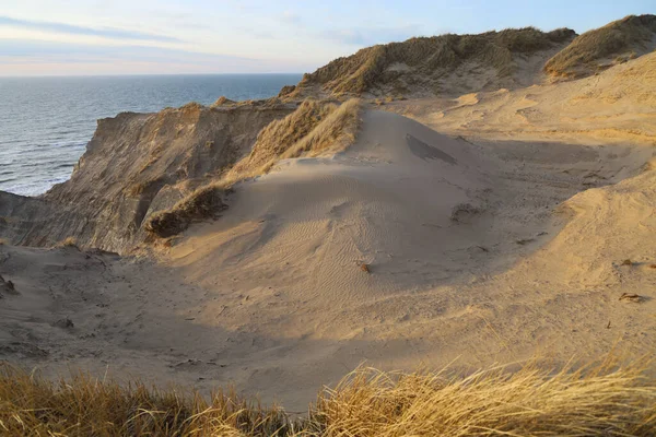 Uma Bela Vista Dunas Areia Rubjerg Knude Dinamarca — Fotografia de Stock