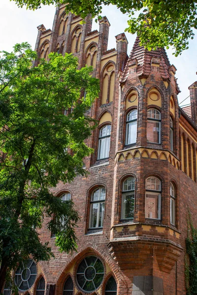 Edifícios Antigos Cidade Velha Lubeck Alemanha — Fotografia de Stock