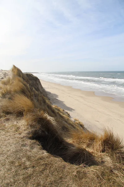 Une Belle Vue Sur Mer Nord Près Furreby Jutland Nord — Photo