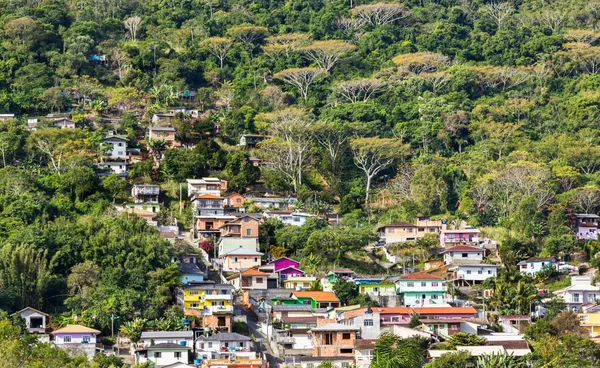 Ein Bild Von Einem Hügel Mit Häusern Und Wald — Stockfoto