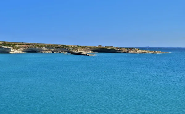 Delimara Marsaxlokk Malta Wrz 2015 Wybrzeże Wybrzeże Małej Zatoki Delimara — Zdjęcie stockowe