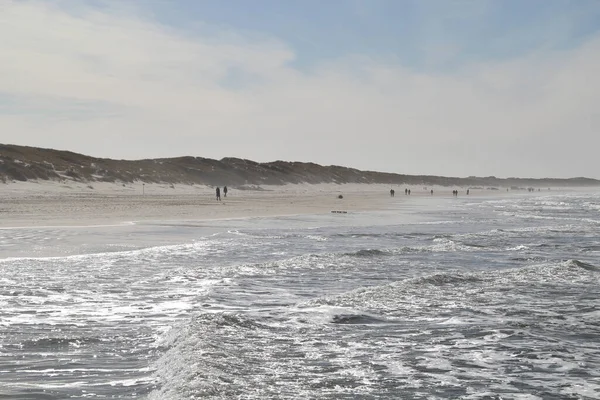 Una Bella Vista Delle Dune Lungo Spiaggia Lokken Danimarca Con — Foto Stock