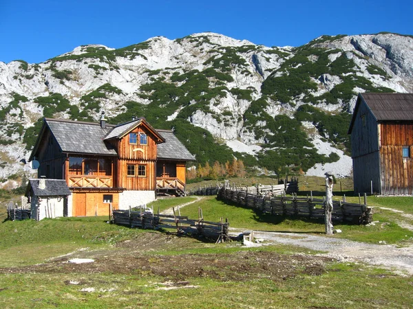 Alpenhutten Huizen Tauplitz Stiermarken — Stockfoto