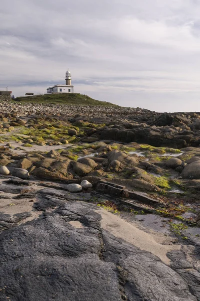 Una Hermosa Vista Del Faro Larino Galicia España — Foto de Stock