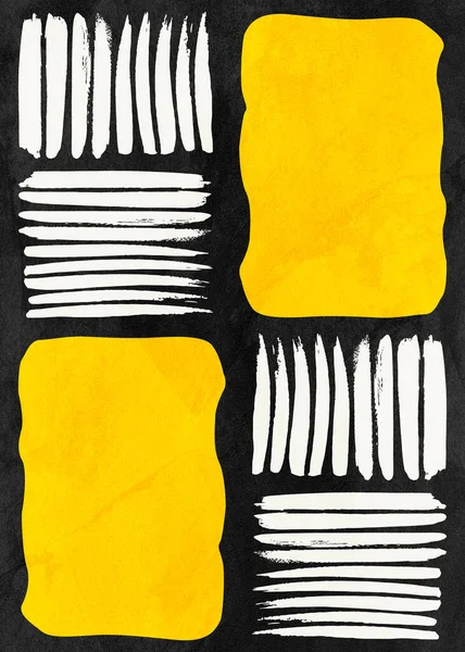 Arte Abstrata Geométrica Orgânica Textura Formas Geométricas Bege Marrom Amarelo — Fotografia de Stock