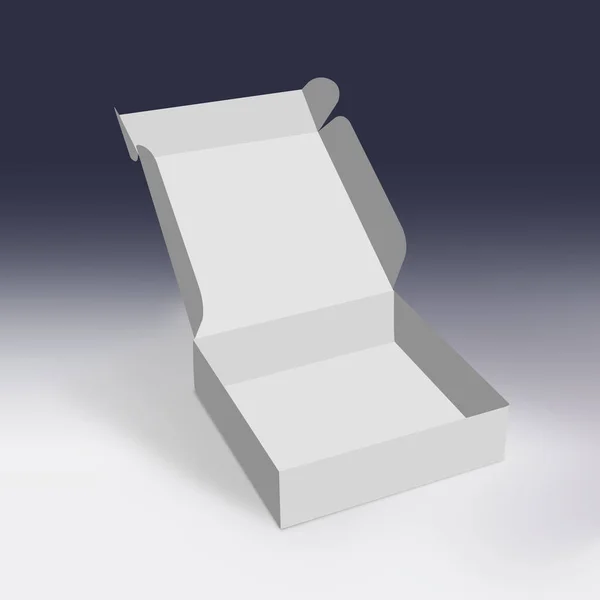 Bílá Krabice Maketa Šablona Připravena Pro Váš Design Výstřižek Cesta — Stock fotografie