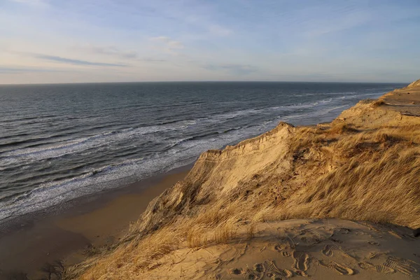 Uma Bela Vista Das Dunas Beira Mar Rubjerg Knude Dinamarca — Fotografia de Stock