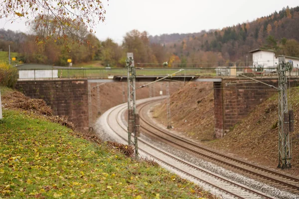 Fascinerande Utsikt Över Gamla Rostiga Järnvägen — Stockfoto
