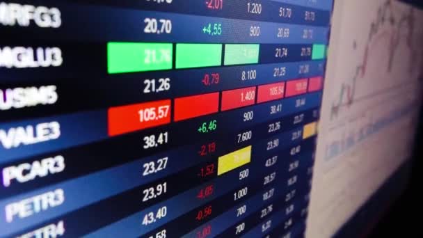 Weergave Met Financieel Overzicht Beleggingsconcept — Stockvideo