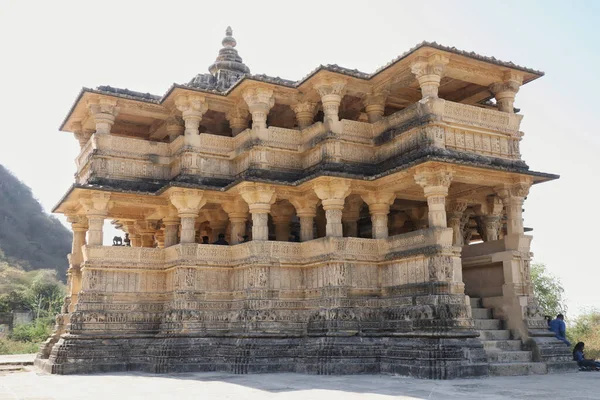 Primo Piano Tempio India Sotto Cielo Luminoso — Foto Stock