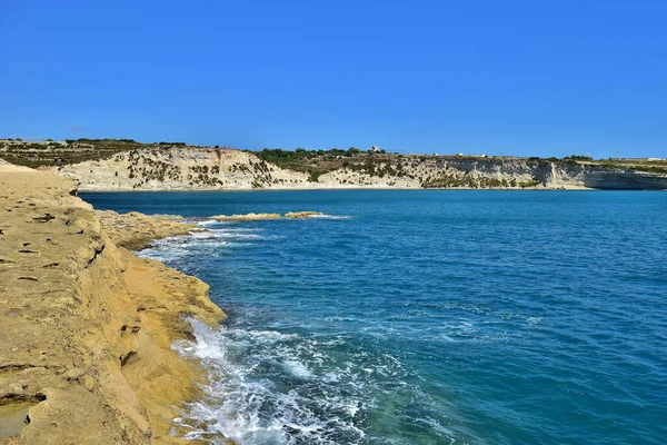 Delimara Marsaxlokk Malta Sep 2015 Coast Shoreline Small Bay Delimara — Stock Photo, Image