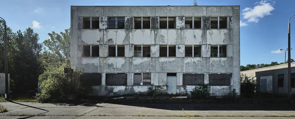 Abandoned Office Building Windows Glass Panes Former Inner German Border — Stock Photo, Image