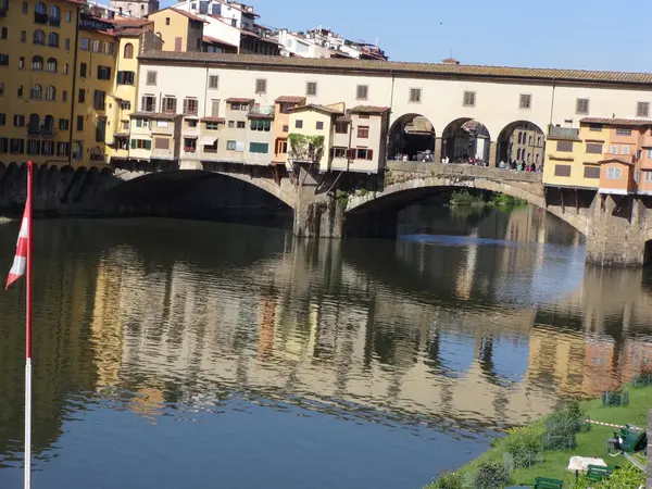 Primer Plano Del Puente Ponte Vecchio Florencia Italia — Foto de Stock