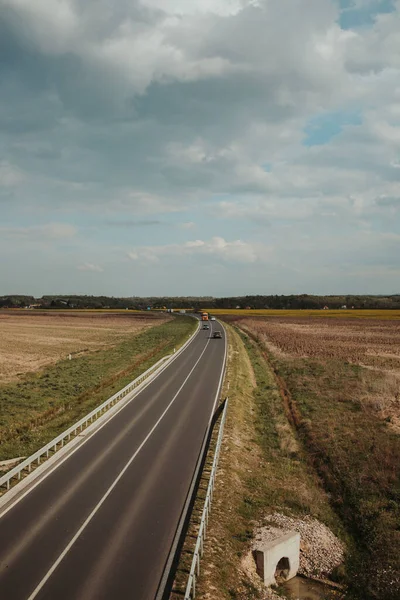 Vertikal Bild Motorväg — Stockfoto