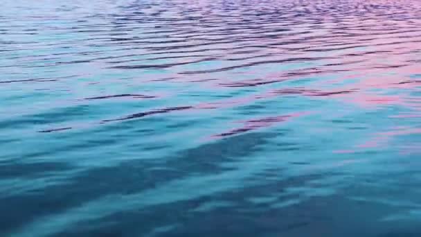 青い海の波がある水面 — ストック動画