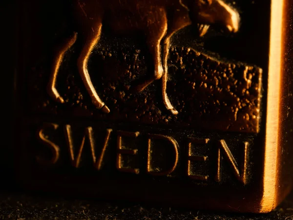 Closeup Shot Lighter Figure Deer Made Sweden — Stock Photo, Image