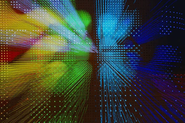 Una Ilustración Colorida Abstracta Con Luces Neón Futuristas — Foto de Stock