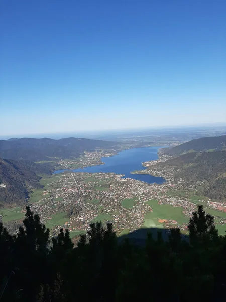 Una Vista Incantevole Sul Lago Tegernsee Nelle Alpi Bavaresi — Foto Stock