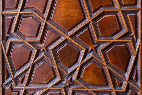 Geometric Pattern Wooden Surface — Stock Photo, Image
