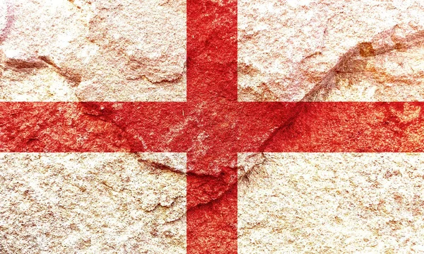 Bandera Inglesa Sobre Fondo Pared Roca Texturizada —  Fotos de Stock