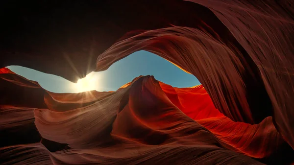 Uma Vista Hipnotizante Antelope Canyon Arizona Eua — Fotografia de Stock