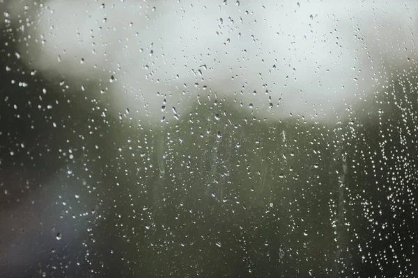 Een Close Shot Van Waterdruppels Het Glas — Stockfoto